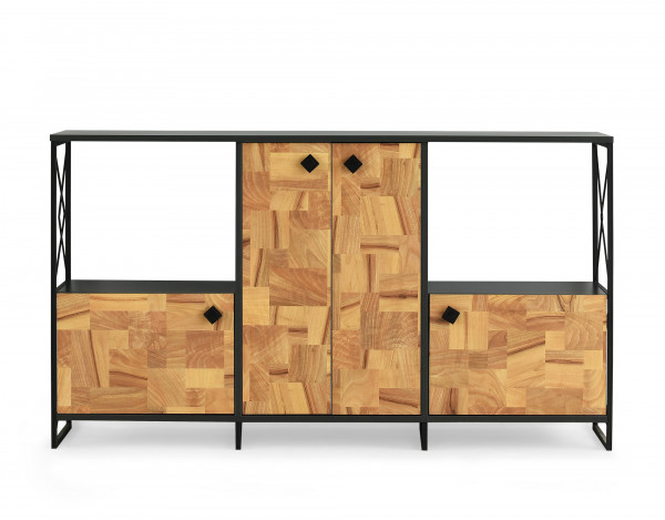 Servanta din pal melaminat Cihangir antracit 180x41x90 cm