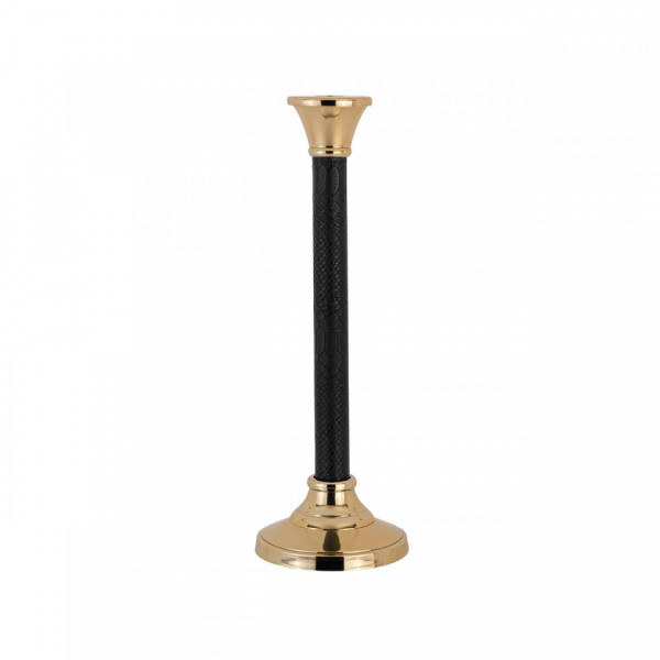 Suport lumanare din metal Niles, gold/negru