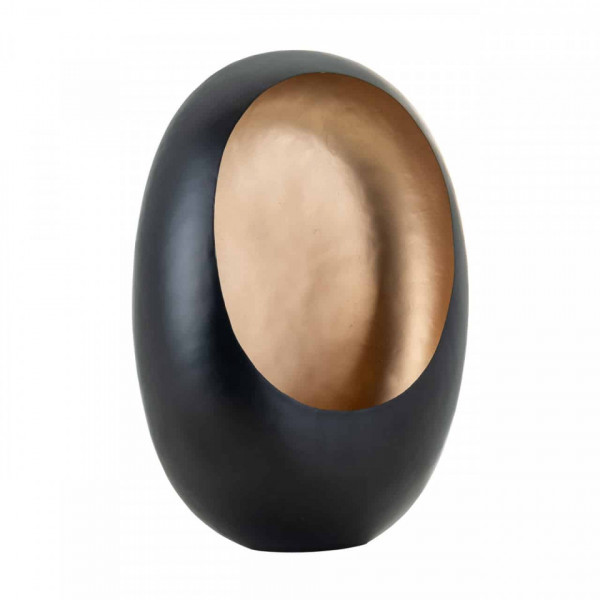 Suport lumanare din metal Raylan, gold/negru