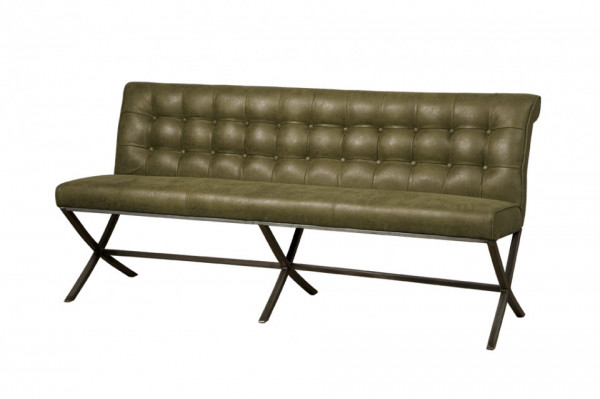Banca Barcelona din piele/cherokee verde
