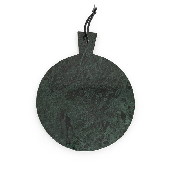 Blat pentru servire rotund din marmura CB3, verde, 31 cm