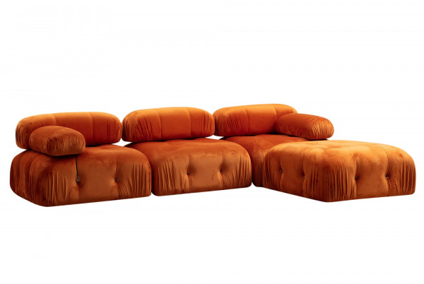 Coltar Bubble modular, 3 locuri, portocaliu