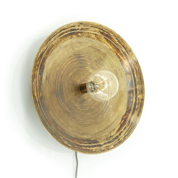 Lampa decorativa / Aplica de perete din fier Horus bronze mare, un bec