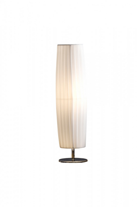 Lampadar rotund din latex/metal cromat THIS & THAT alb, un bec
