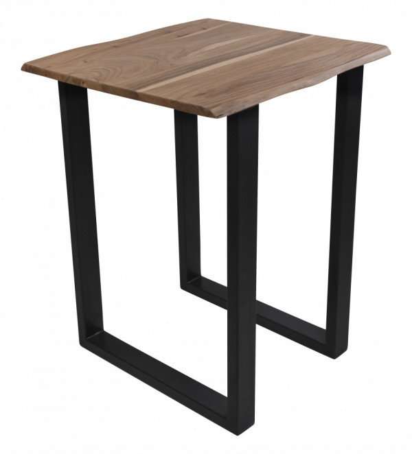 Masa de bar patrata din lemn de salcam Tables&Benches 80x80x110 cm maro