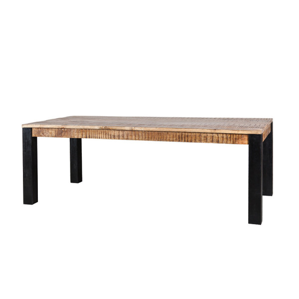 Masa dreptunghiulara cu blat din lemn de mango Ventura 160x90x78 cm maro/negru