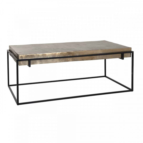 Masuta de cafea dreptunghiulara din metal Calloway 47,5x123x68 cm aurie