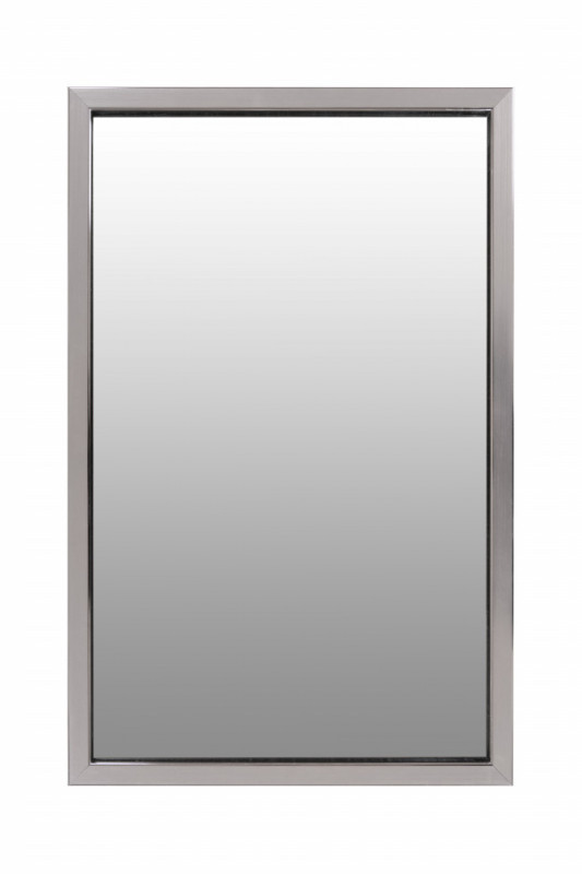 Oglinda dreptunghiulara cu rama din polistiren argintie/neagra Cliff, 56cm (L) x 36cm (W) x 1.6cm (H )