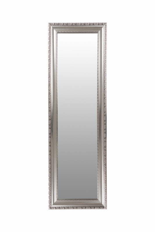 Oglinda dreptunghiulara cu rama din polistiren argintie Sirius, 146,7cm (L) x 46,7cm (L) x 3cm (H)