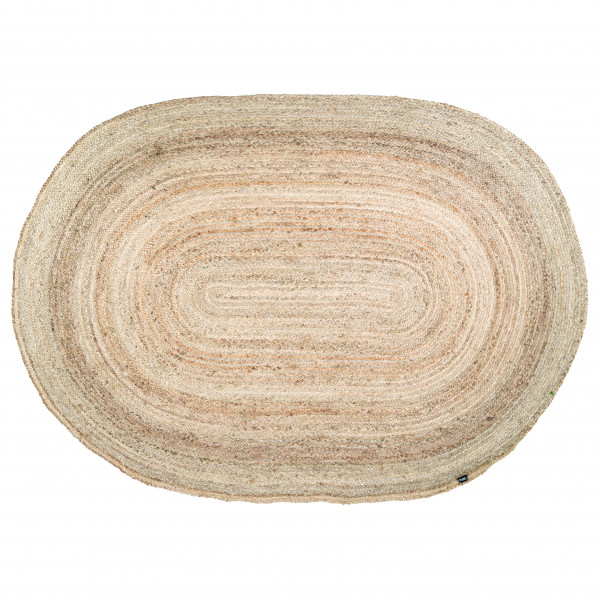 Covor oval din iuta 160x230 cm natural