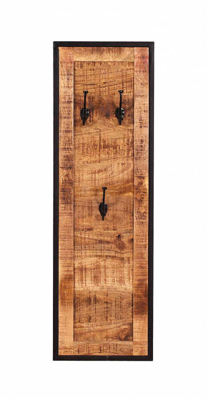 Cuier din lemn de mango si metal Sidney 35 x 110 cm