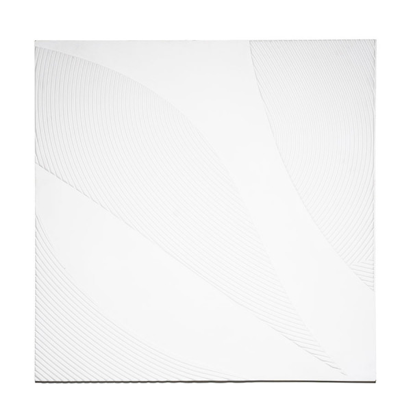 Decoratiune de perete patrata Tazi 90 cm alba