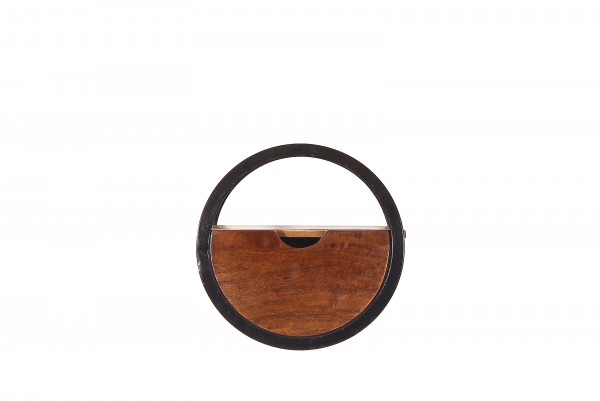 Etajera din lemn de salcam si fier Panama 30 x 20 cm