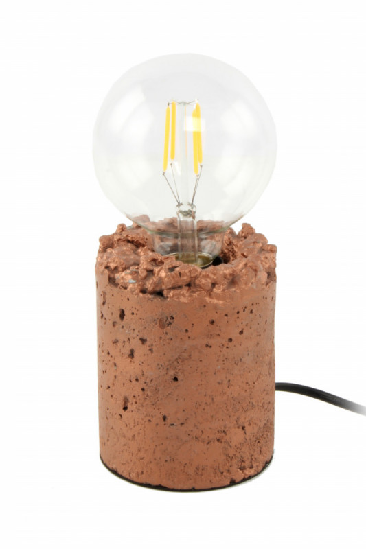 Lampa decorativa din ciment Curacao cupru, un bec