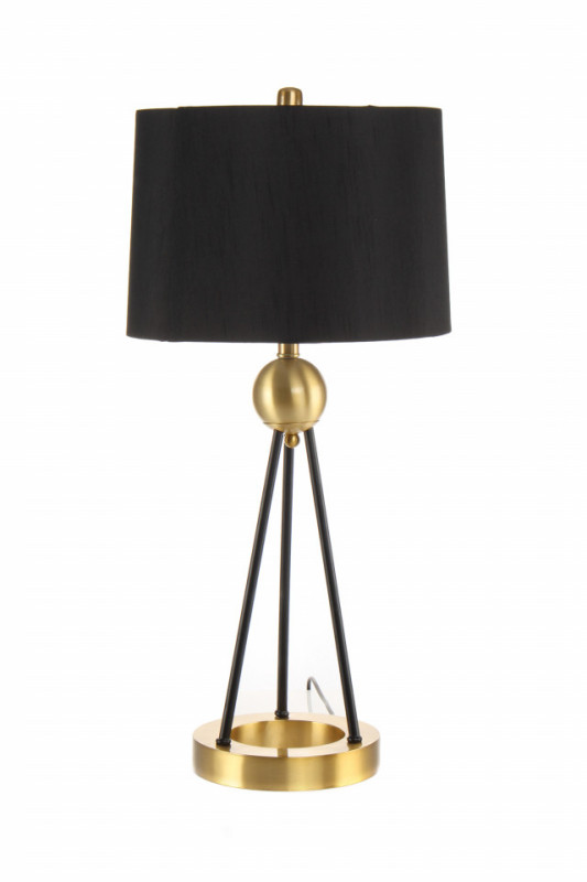 Lampa decorativa din PVC/fier Architecta aurie/neagra, un bec