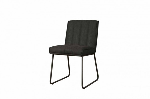 Scaun piele artificiala Santo gri inchis