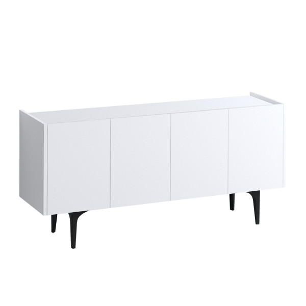 Servanta din pal melaminat Polaris alba 150x75x40 cm
