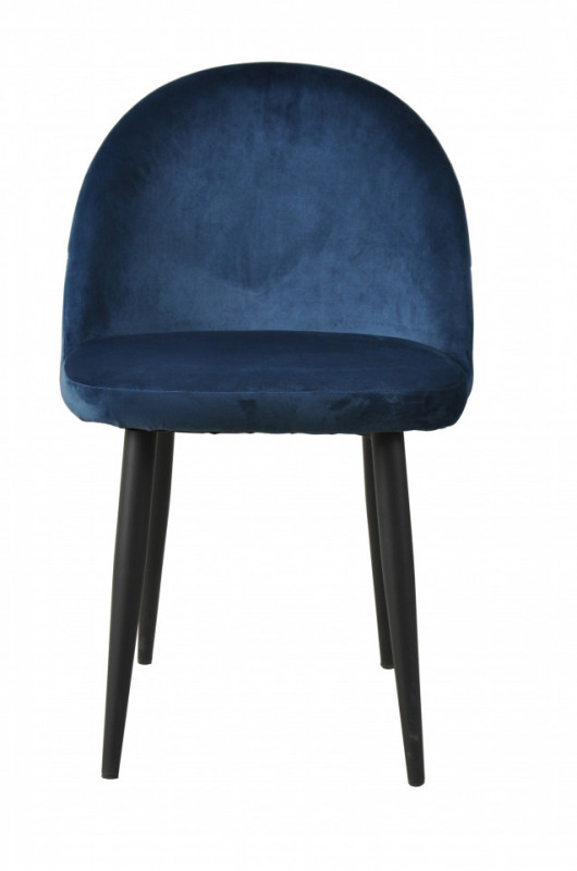 Set 2 scaune catifea Sit&Chairs albastru inchis