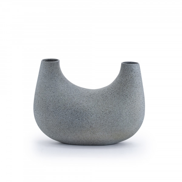 Vaza de aluminiu Momo mica gri 23 cm