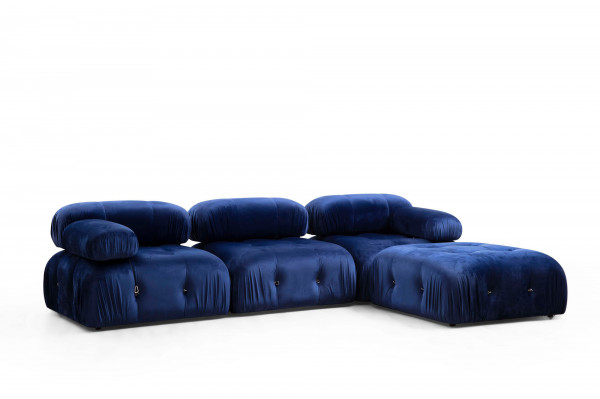 Coltar Bubble modular, 3 locuri, albastru