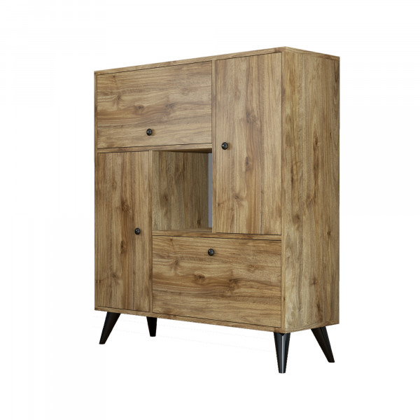 Dulapior din pal melaminat Hercules nuc 105x120x35 cm