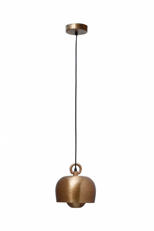 Lustra din fier Art Deco aurie 20,5x20,5x22,5 cm, un bec