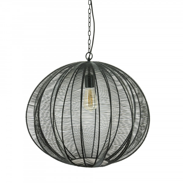 Lustra din fier neagra 53x48 cm, un bec