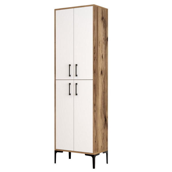 Pantofar din pal melaminat Berlin nuc si alb 60x200cm