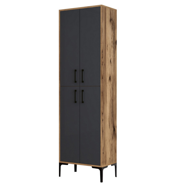 Pantofar din pal melaminat Berlin nuc si antracit 60x200cm