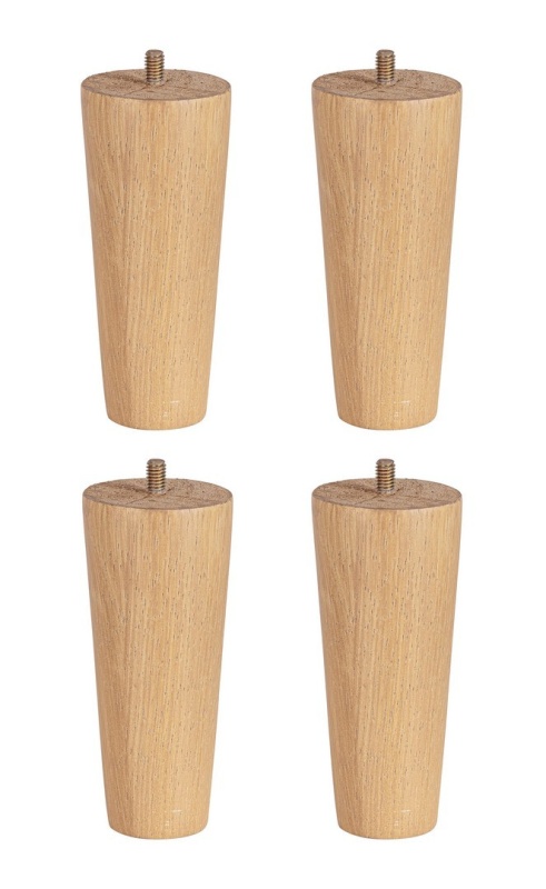 Set 4 picioare pentru cuburi, din MDF, Ø3-4.5 x 10 cm