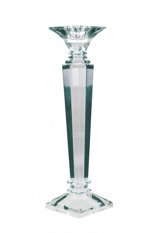 Suport lumanare din sticla de cristal Violetta II, transparent
