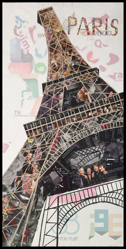 Tablou din hartie Eiffelturm II 52cm x 102cm