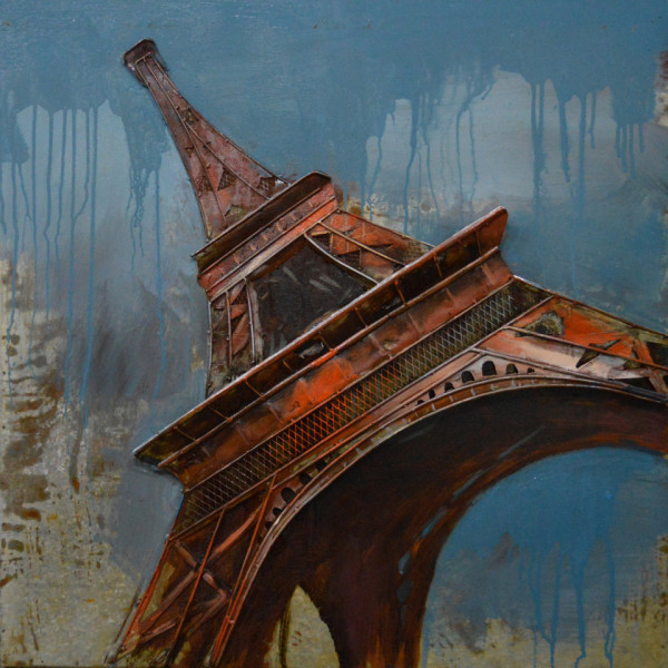 Tablou din metal Eiffelturm II 80cm x 80cm