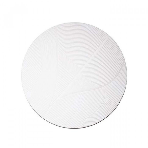 Decoratiune de perete rotunda din MDF Tazi 90 cm alba