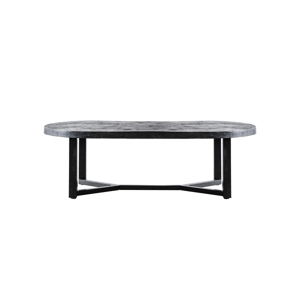 Masa dreptunghiulara din metal si lemn de mango Hudson140x70x45 cm neagra