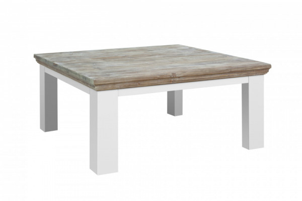 Masuta de cafea patrata din lemn 100x100x45 cm gri/alb