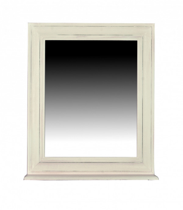 Oglinda dreptunghiulara cu rama din lemn/MDF alba TOLEDO, 68 x 10 x 79 cm