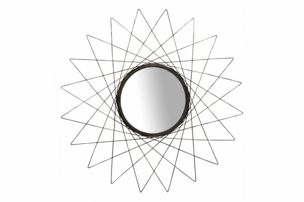 Oglinda rotunda cu rama din metal aurie Soprano, 2cm (L / D) x 79cm (l) x 79cm (H)