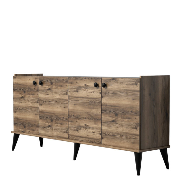 Servanta din pal melaminat Lidia nuc 182x82,5x41 cm