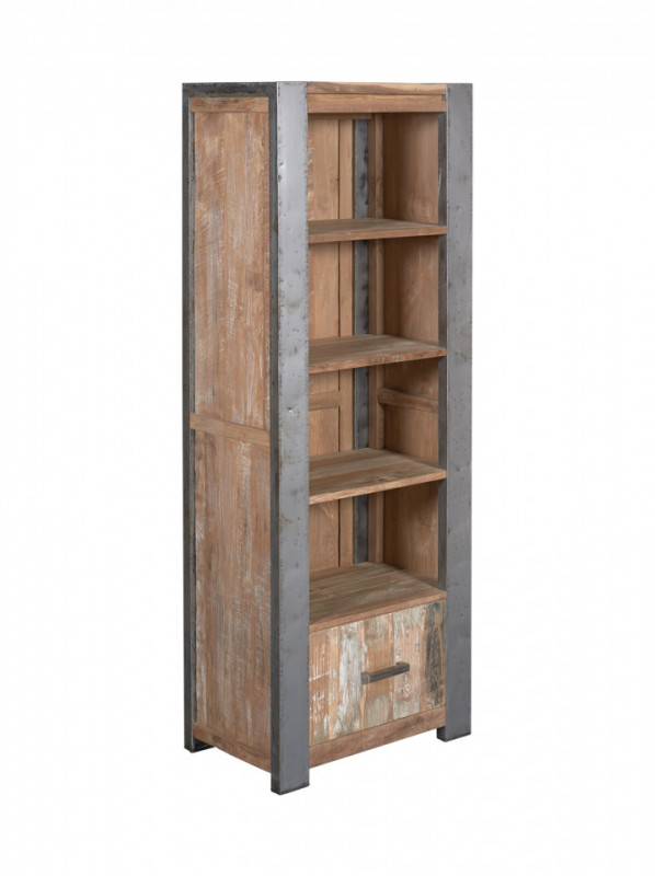 Biblioteca din tec reciclat 70x190 cm