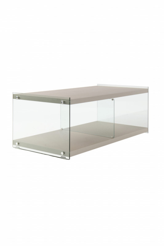 Comoda TV din sticla temperata Elementary aurie 120 cm