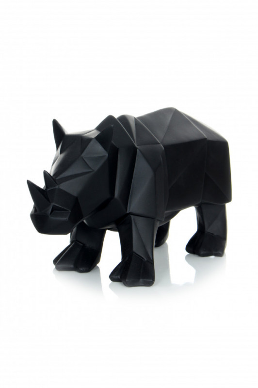 Decoratiune Rhino, negru