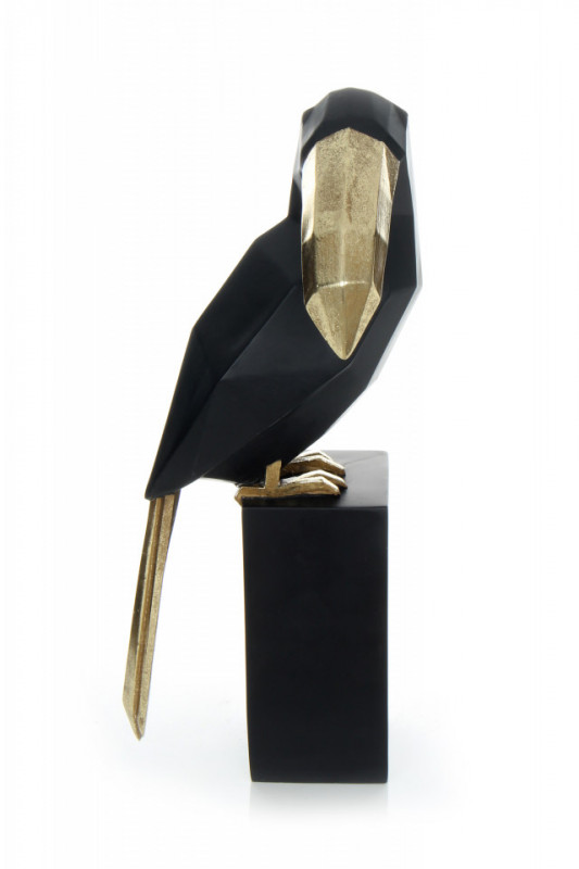 Decoratiune Toucan, negru/auriu