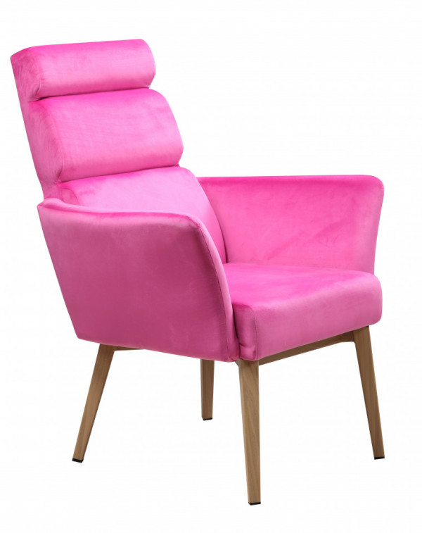 Fotoliu tapitat Sit&Chairs roz