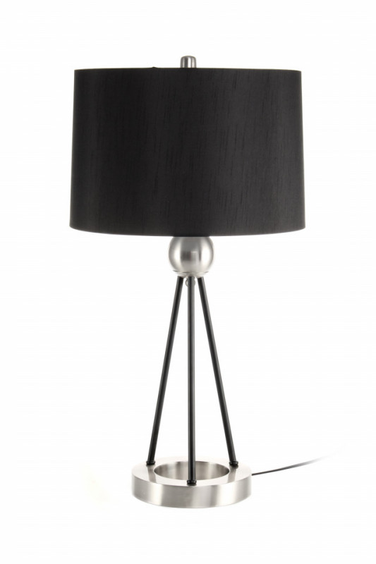 Lampa decorativa din PVC/fier Architecta argintie/neagra, un bec