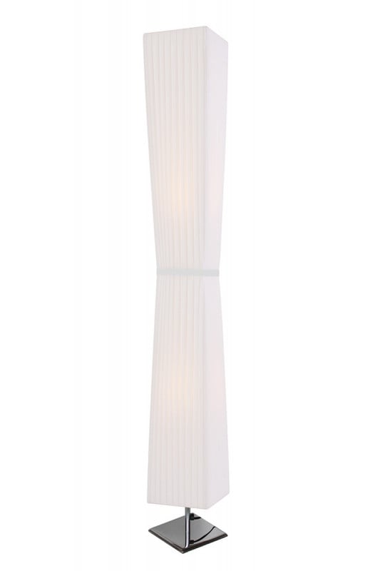 Lampadar din otel/latex 120 cm alb, 2 becuri