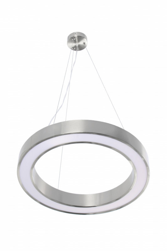 Lustra din PVC/fier Saturn argintie, LED