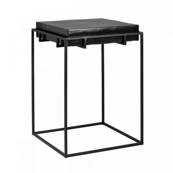 Masa de cafea patrata din metal Bolder 61x43,5x43,5 cm neagra