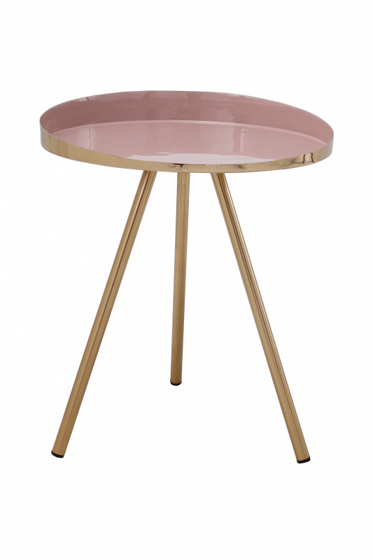 Masuta de cafea rotunda Morrison 41x41x48,5 cm roz