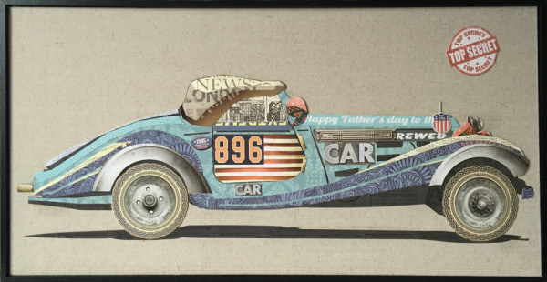 Tablou din hartie Race car I 82cm x 42cm